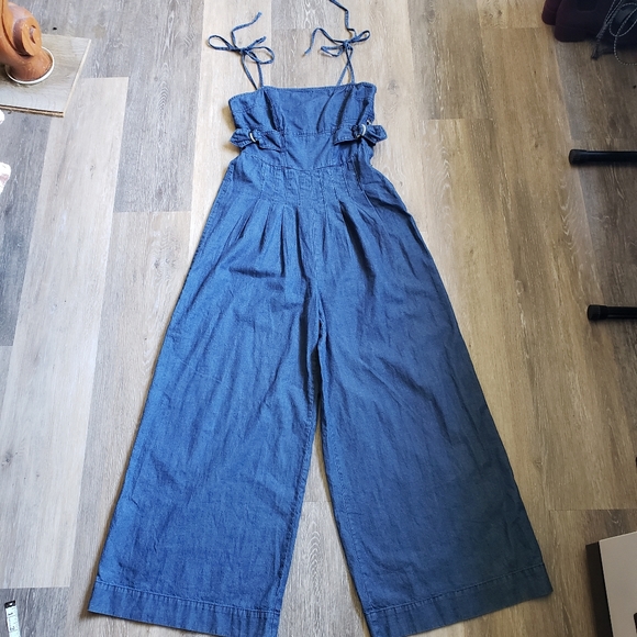 Free People Pants - FP Brittany Denim Jumpsuit